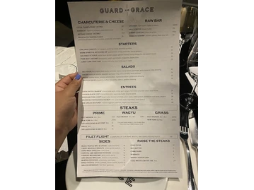 Guard and Grace menu photo