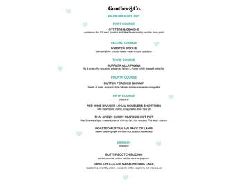 Gunther & Co. menu photo