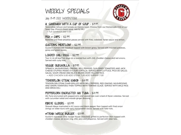 Guston's Grille menu photo