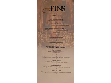 GW Fins menu photo