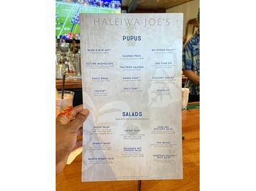Haleiwa Joe's Haiku Gardens menu photo
