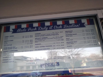 Handel's Homemade Ice Cream menu photo