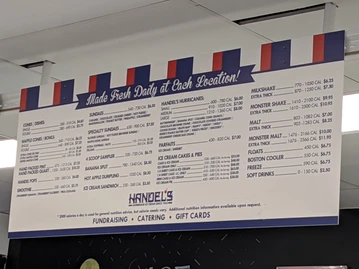 Handel's Homemade Ice Cream menu photo