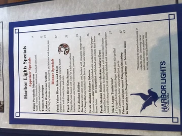 Harbor Lights menu photo