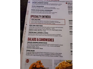 Hard Rock Cafe menu photo