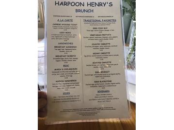 Harpoon Henry's Seafood Restaurant menu photo