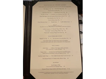 Harris' Restaurant - The San Francisco Steakhouse menu photo
