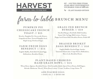 Harvest Seasonal Grill - Harrisburg menu photo
