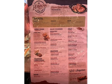Havana 1957 Cuban Cuisine Espanola Way menu photo