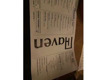 Haven menu photo