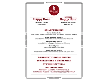 Hearsay On The Strand menu photo