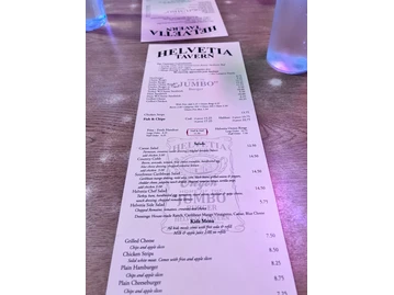 Helvetia Tavern menu photo