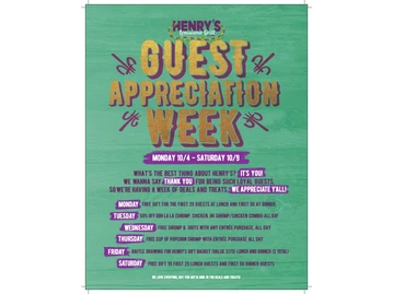 Henry's Louisiana Grill menu photo