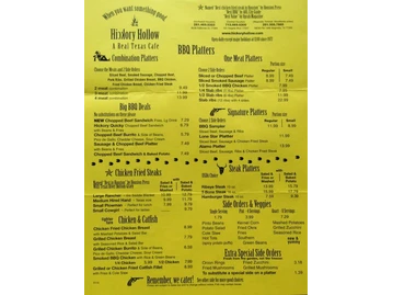 Hickory Hollow Restaurant and Catering menu photo