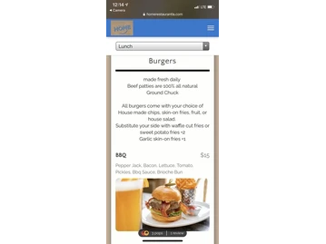 Home Restaurant menu photo