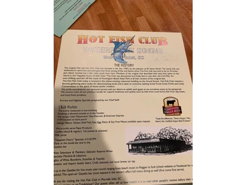 Hot Fish Club menu photo