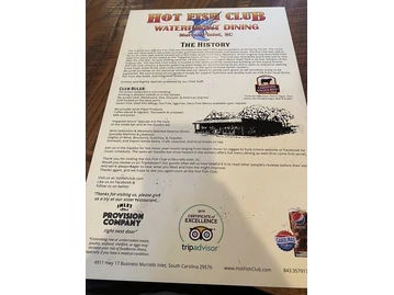 Hot Fish Club menu photo