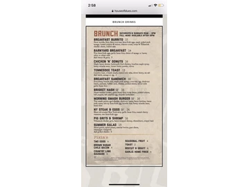 House of Blues Orlando menu photo