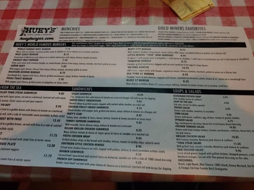 Huey's Midtown menu photo