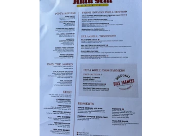 Hula Grill Waikiki menu photo
