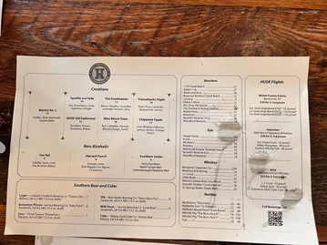Husk Savannah menu photo