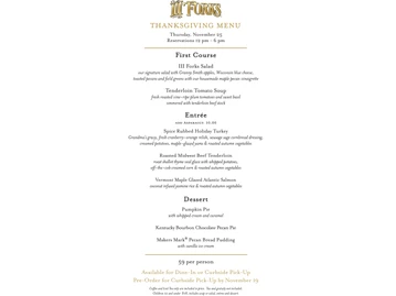 III Forks menu photo
