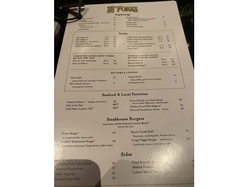 III Forks Steakhouse menu photo