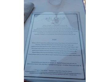 Il Cielo menu photo