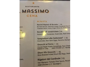 Il Massimo - Legacy Place menu photo