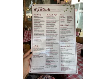 Il Pastaiolo Italian Restaurant Miami Beach menu photo