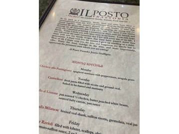 Il Posto Trattoria menu photo