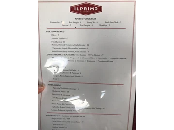 Il Primo Northshore menu photo