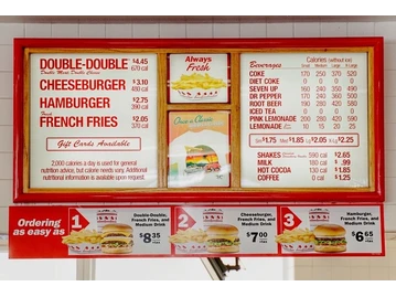In-N-Out Burger menu photo