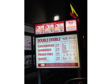 In-N-Out Burger menu photo