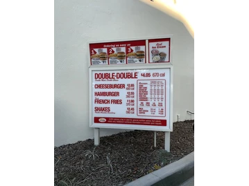 In-N-Out Burger menu photo
