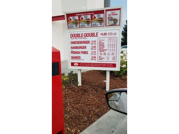 In-N-Out Burger menu photo