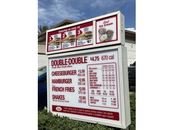 In-N-Out Burger menu photo