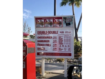 In-N-Out Burger menu photo