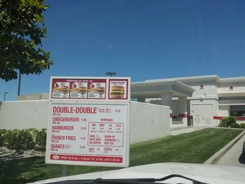 In-N-Out Burger menu photo