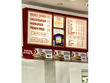 In-N-Out Burger menu photo