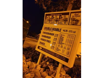 In-N-Out Burger menu photo