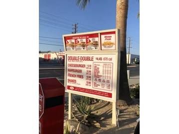 In-N-Out Burger menu photo
