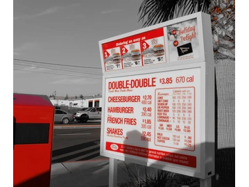 In-N-Out Burger menu photo