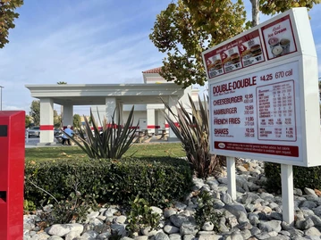 In-N-Out Burger menu photo