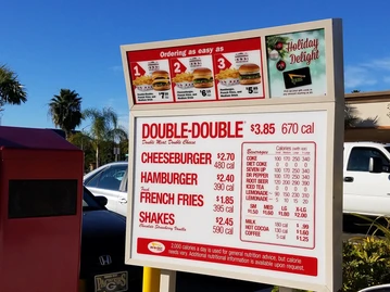 In-N-Out Burger menu photo