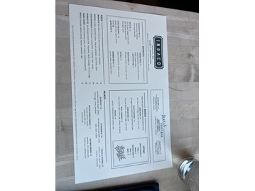 Indaco menu photo