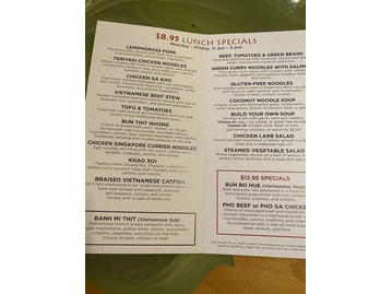 Indochine Restaurant menu photo