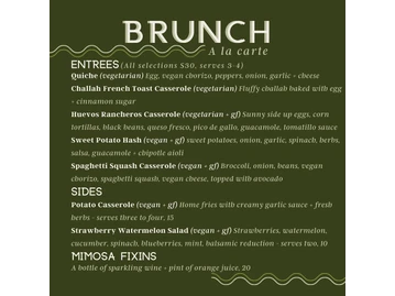 Irregardless menu photo