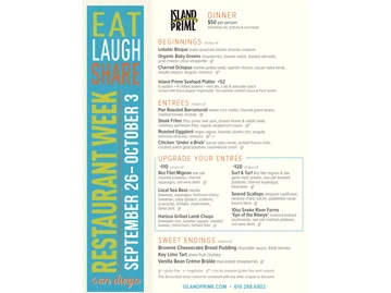 Island Prime menu photo