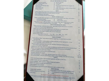Ivy at the Shore menu photo